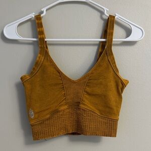 Free People Mustard Yellow Bra